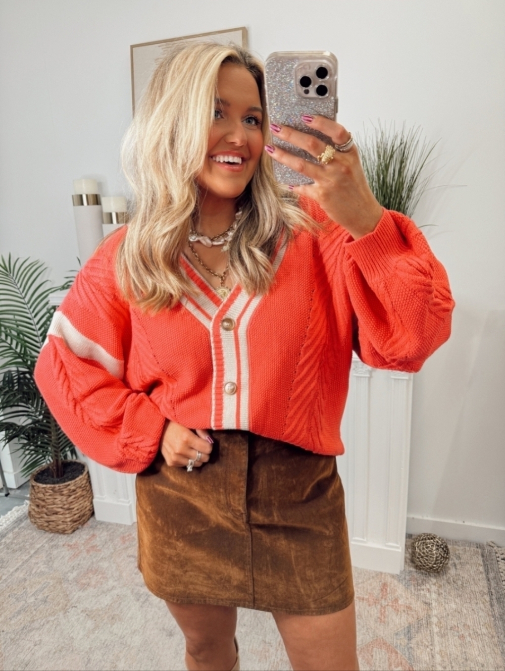 Peach Love Oversized Knit Cardigan | Size Large NWOT